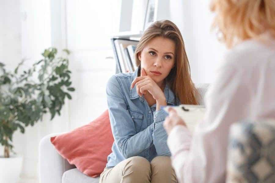 a woman in individual therapy