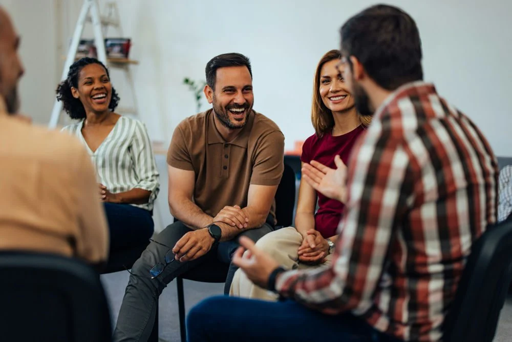 support group shares stories and encouragement during recovery month